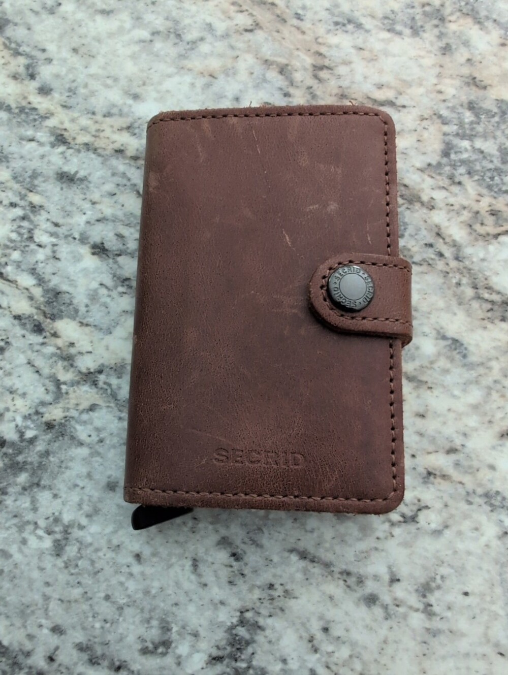 Secrid Brown Leather Card Wallet In GUC